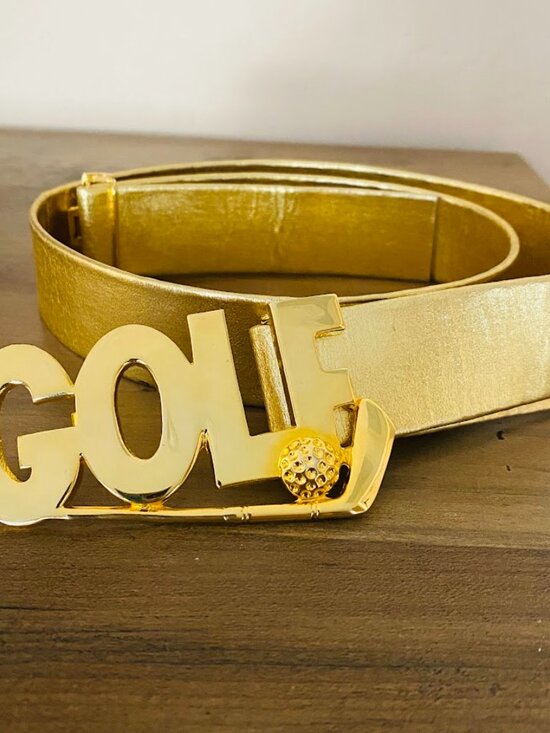 Vintage Dotty Smith Gold Leather \